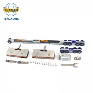 Huonekalutarvikkeet Opas Track Hardware Puinen liukuovirulla 8 pyörällä